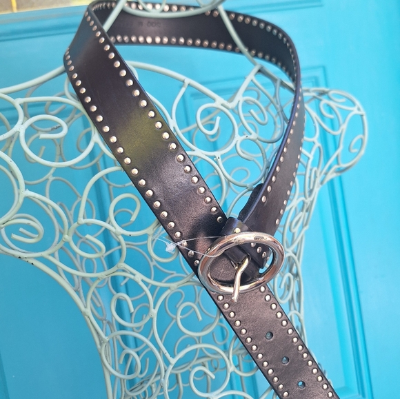 Genuine Italian Leather Studded Belt Womens - Picture 15 of 16